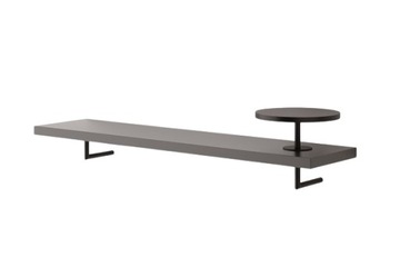 Półka wisząca z nadstawką Arrocco Kolekcja Debiut | Kolor Czarny | 130cm