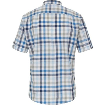 Lniana koszula męska w kratkę Redmond regular_4XL