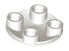 LEGO PŁYTKA 2X2 OKRĄGŁA BIAŁA 2654 2 SZT