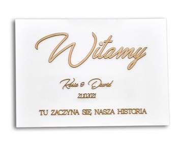 Tablica weselna na powitanie Ślub Wesele dekoracja TAB-1DP