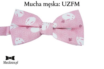 Szelki i mucha męskie WZORY DO WYBORU! PUDROWY RÓŻOWE