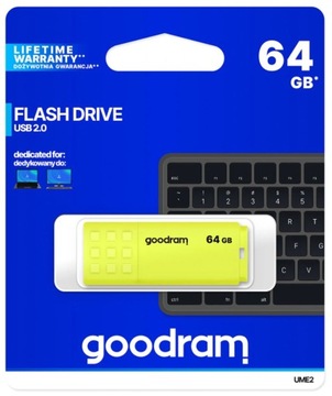 Флеш-накопитель Goodram 64 ГБ UME2 USB 2.0 желтый 20 МБ/с
