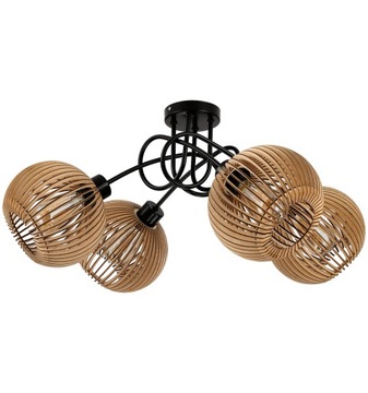 СВЕТИЛЬНИК СВЕТОДИОДНЫЙ ЛОФТ, КУЧНОЙ ДЕРЕВЯННЫЙ 4XE27, ДЛЯ КОМНАТЫ