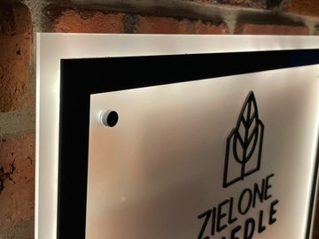 Szyld PODŚWIETLANY LED NEON LOGO TABLICA REKLAMOWA 50 CM POŁYSK