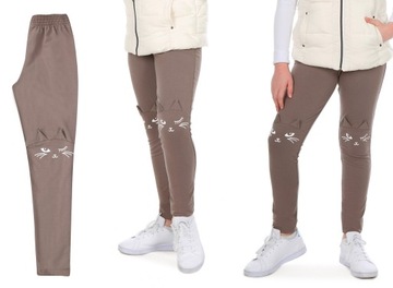KOTY LEGGINSY SPODNIE BAWEŁNA 3D 146 cm Prod.PL