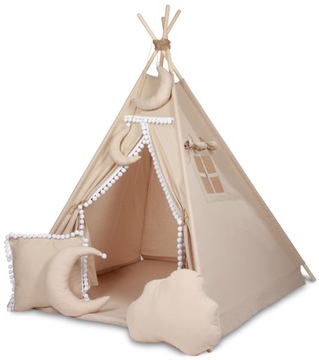 Namiot TIPI WIGWAM mata 5 poduszeczek przytulanek
