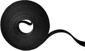 Taśma Rzepowa Organizer do Kabli Opaska Rzep 20mm x 5M Czarna