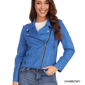 KURTKA RAMONESKA SKÓRZANA ZAMSZOWA _36/S