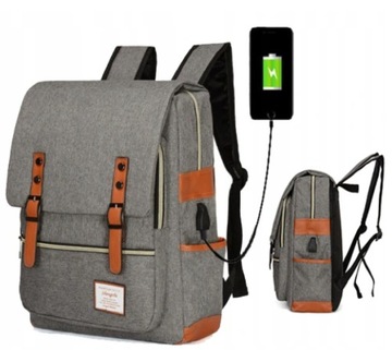 PLECAK NA LAPTOPA 15 6 MĘSKI DAMSKI SZARY outlet