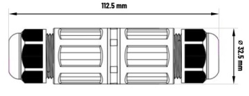 Водонепроницаемое кабельное соединение с 5-контактным разъемом IP68, 450 В.