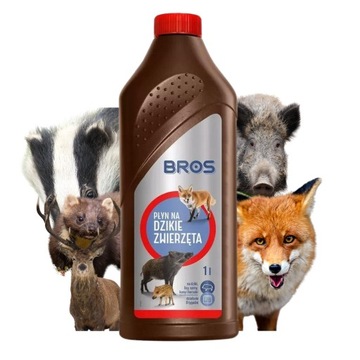 PŁYN ODSTRASZAJĄCY DZIKIE LEŚNE POLNE ZWIERZĘTA BROS 1L LISY BOBRY SZOPY
