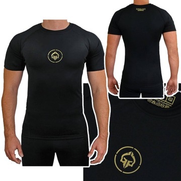 Rashguard męski z krótkim rękawem Ground Game Athletic Gold r. XXL