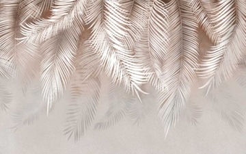 ФОТО ОБОИ ПЕРО ЦВЕТ ПАЛЬМОВЫЕ ЛИСТЬЯ ГРАФИКА