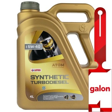 LOTOS Synthetic Turbo Diesel 5W40 4L - syntetyczny olej silnikowy