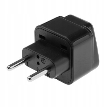 Konwerter wtyczki UE Adapter UE Uniwersalna czerń