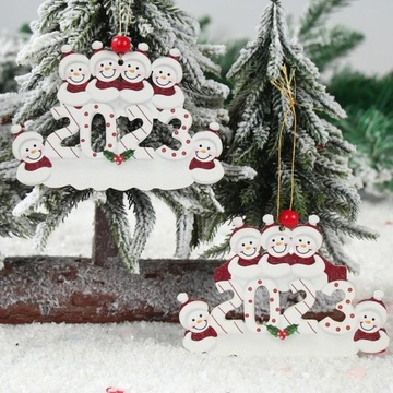 Рождественский кулон DIY Личный семейный снеговик