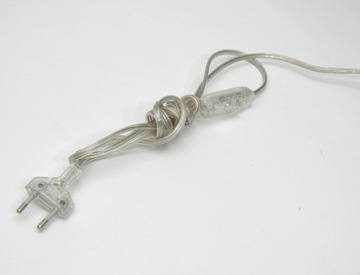 Kabel przewód z wtyczką i wyłącznikiem 2m do lampk