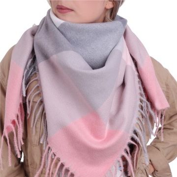 Женский кашемировый клетчатый шарф, женские шарфы