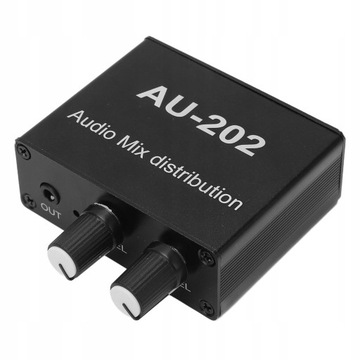 Audio Mixer Stereo Distributor 2 w 2 Out Skrzynka