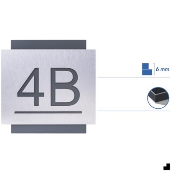 АДРЕСНАЯ ТАБЛИЧКА С НОМЕРОМ ДОМА | НОМЕР ДЛЯ АЛЮМИНИЕВОГО ДОМА УЛИЦА| 25х25см