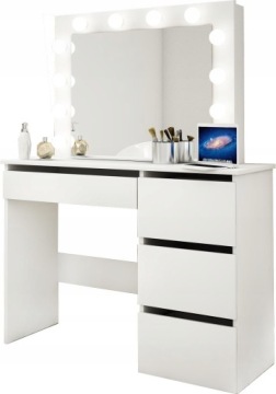 ЗЕРКАЛО КОСМЕТИЧЕСКОЕ ТРУБОЧНЫЙ СТОЛИК С 12-кратной светодиодной подсветкой