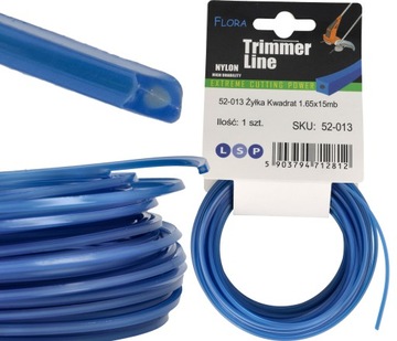 ŻYŁKA DO KOSY 1.65MM 1 65 15M SPALINOWEJ KWADRAT SZPULA PODKASZARKI