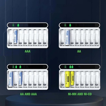 БЫСТРОЕ ЗАРЯДНОЕ УСТРОЙСТВО ДЛЯ АККУМУЛЯТОРОВ AA И AAA NI-MH/NI-CD УНИВЕРСАЛЬНОЕ