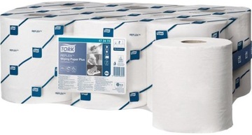 TORK 2-слойная бумажная чистящая салфетка для диспенсера Raffle 150M, белая x3