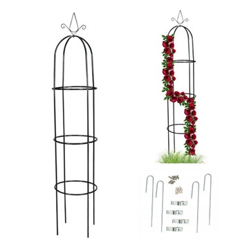 PERGOLA OGRODOWA KOLUMNOWA OBELISK NA RÓŻE + KOTWY