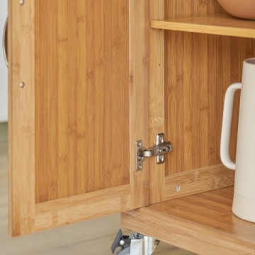 SoBuy Роскошный комод для кухни-тележки на колесах Bamboo FKW13-N