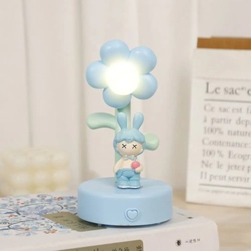 Подарочная детская лампа для чтения с маленьким кроликом и солнечным цветком, защитная лампа для глаз, ночь