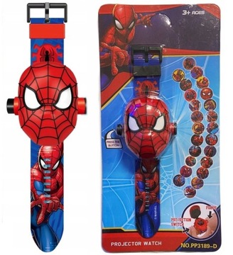 SPIDERMAN ZEGAREK 3D Z PROJEKTOREM CZŁOWIEK PAJĄK