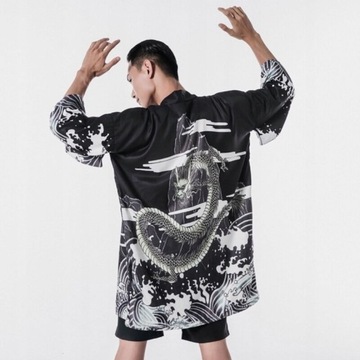 KOSZULA KIMONO STYL JAPOŃSKI SAMURAJ KOSTIUM MODA