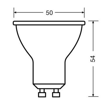 Светодиодная лампа GU10 6,9 Вт = 80 Вт 4000K 36' ЧЕРНАЯ OSRAM