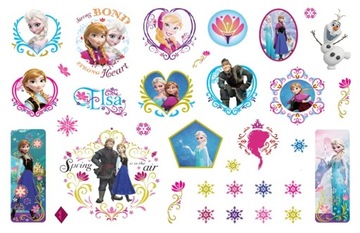 TATUAŻE DLA DZIECI ZMYWALNE KRAINA LODU ANNA ELSA