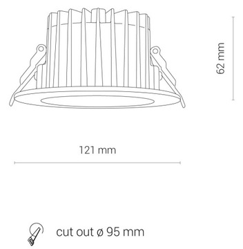 Oczko CL KEA LED 20W 3000K IP44 8773 Nowodvorski