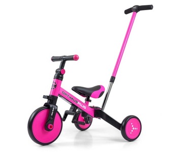 BALANCE BIKE Трехколесный велосипед 4в1 для детей 1, 2, 3 лет Розовый детский