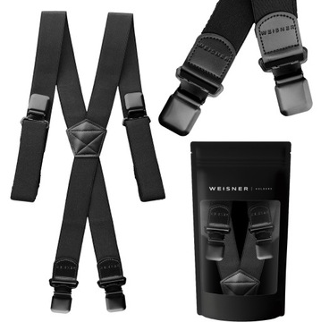 WEISNER X Black | SZELKI DO SPODNI NARCIARSKICH ROBOCZYCH MOCNE CZARNE