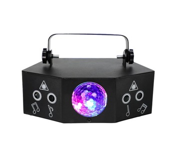 Laser dyskotekowy projektor kula disco stroboskop MusicMate LED 4eys