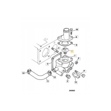 ТЕРМОСТАТ PERKINS JCB MINI 802 803 ДРУГОЙ 02/632114