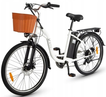 Rower Elektryczny Miejskie DYU 350W 12.5Ah 25km/h 26“ Damski/Mężczyzna