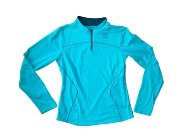 Bluza damska sportowa niebieska z zamkiem Kalenji S