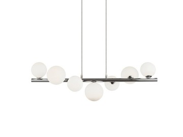 AZZARDO SYBILLA LAMPA WISZĄCA CHROM KULE BIAŁE