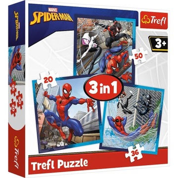 PUZZLE 3W1 PAJĘCZY PRZYJACIELE Spider-Man TREFL 34874