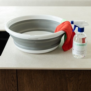 СКЛАДНАЯ ЧАША, гибкая, силикон, 9 л | Для кухни и ванной для стирки