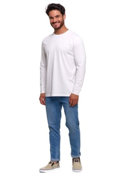 БЕЛАЯ МУЖСКАЯ ФУТБОЛКА С ДЛИННЫМ РУКАВОМ MORAJ - M
