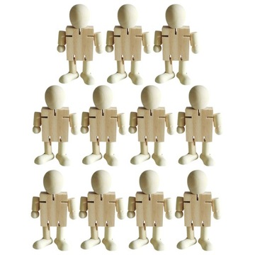 Белый эмбрион-робот, игрушка-робот из дерева