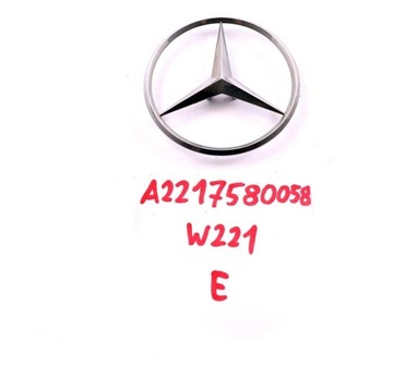 MERCEDES W221 ZNAK KRYT KUFRU A2217580058