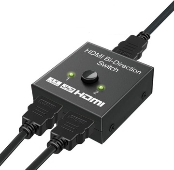 Switch HDMI 2x1 Rozdzielacz Splitter 4Kx2K full HD