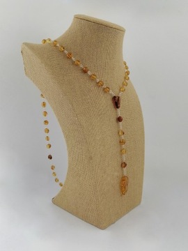 ЧЕТКИ ПОЛНЫЙ БАЛТИЙСКИЙ ЯНТАРЬ, СЕРЕБРО 925 ПРОБЫ